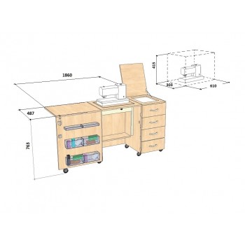 Стол для швейной машины Комфорт-2XL